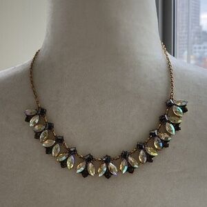 J Crew Gold Tone Collier Bib Necklace Yellow Sparkly Necklace